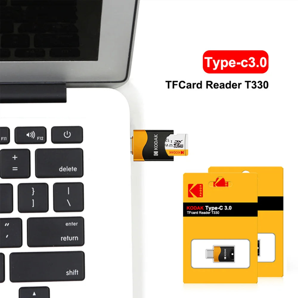 NEW KODAK T330 Micro SD Card Reader Type-C TF Memory Card High-speed OTG Adapter Suitable for Mobile Phones Tablets and Computer