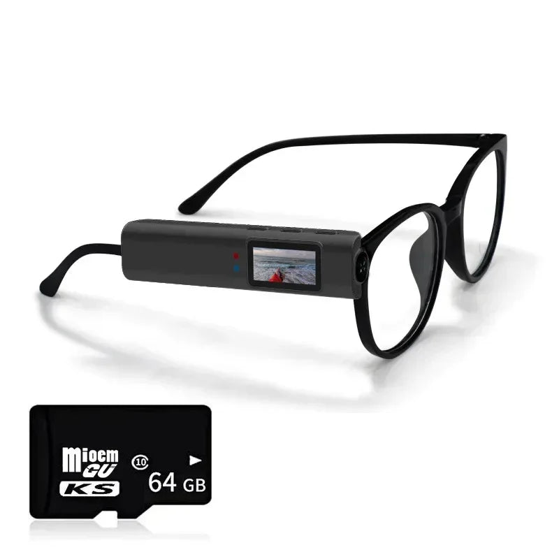 Mini 4K FPV Eyeglasses Video Shooting Micro-camera HD WiFi Intelligent Headset Glasses Video&Sound Recording WiFi APP
