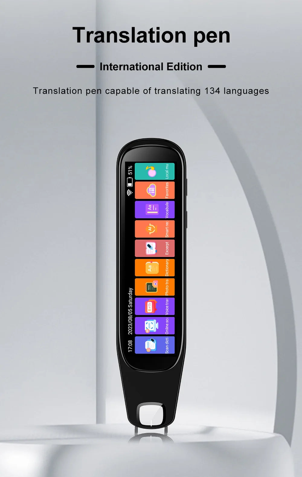 MD21 voice Translation Pen Real Time Intelligent Text Scanning Point Reading Learning Smart Voice Translator  Recording Pen