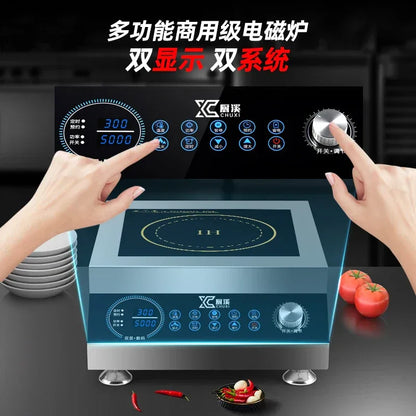 Commercial induction cooker 5000w flat concave surface high power wok canteen restaurant boiling water hot stove