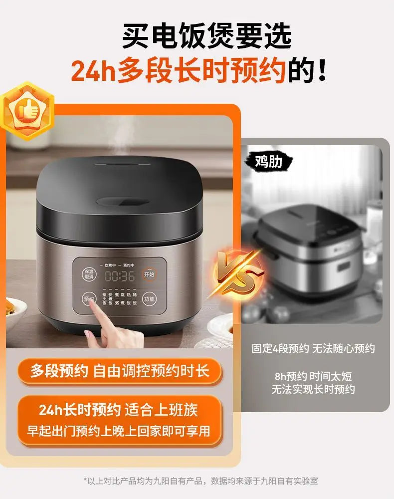 Electric rice cooker, fully automatic, household smart rice cooker, multi-functional non-stick steaming cooking fast cooking.
