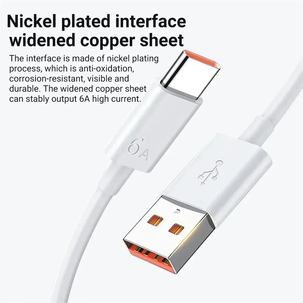 6A 66W Super Fast EU US Wall Charger Adapter 6A Type-C Cable For Huawei Mate 40 50 60 P50 Nova8 9 10 Honor 90 100 X7 X8 X9 Magic