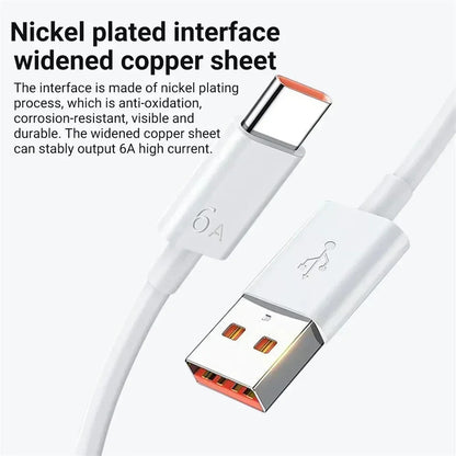 6A 66W Super Fast EU US Wall Charger Adapter 6A Type-C Cable For Huawei Mate 40 50 60 P50 Nova8 9 10 Honor 90 100 X7 X8 X9 Magic