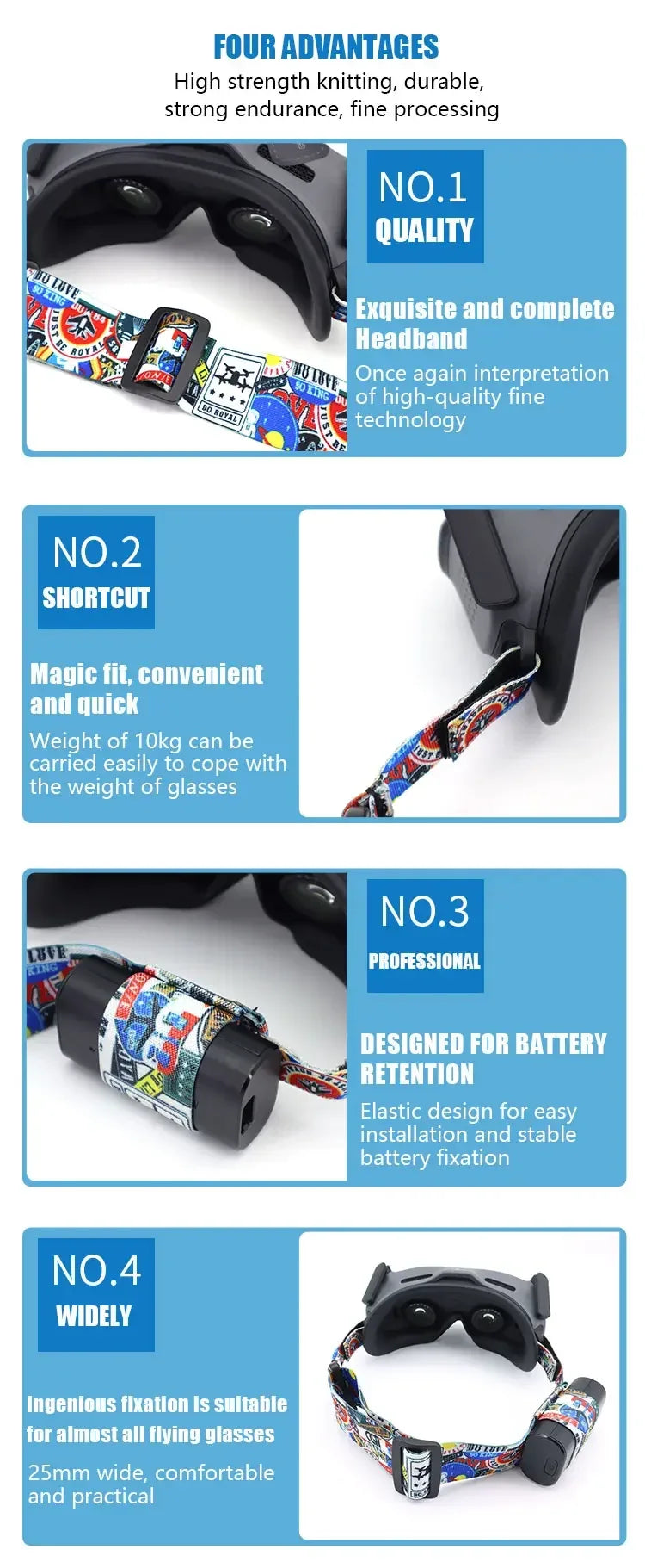 Goggles Head Strap Headband Elastic Straps for DJI Goggles 2 /FPV Glasses V2 for DJI Avata DJI FPV Drone Accessories