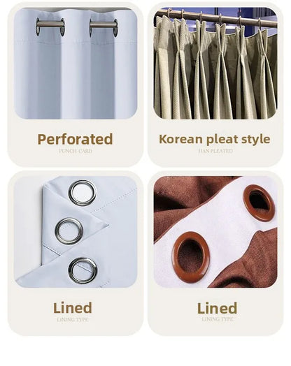 Modern Simple New Solid Color High-precision Short Curtain Finished Blackout Curtain Kitchen Partition Curtain Coffee Curtain.