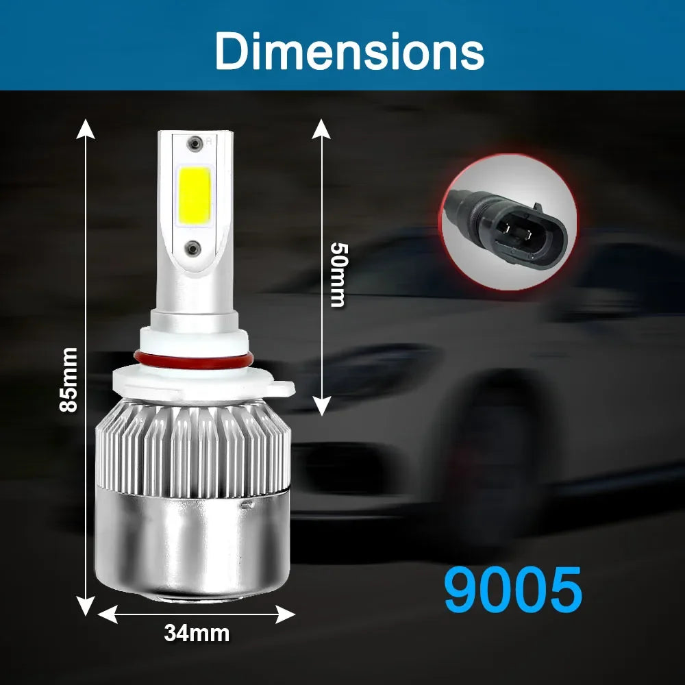 6PCS 240W LED Canbus 40000LM Car Headlight H11 9005 Led Bulb Turbo Lamp 6000K For Toyota RAV4 2005-2008 2009 2010 2011 2012 2013