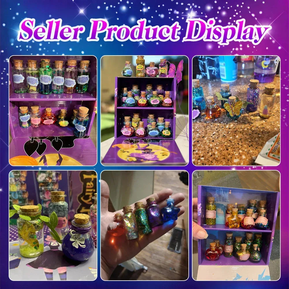 Fairy Magic Potions Kit Kids DIY Witch Glowing Spell Potion DIY Handmade Toys Science Experiments Kids Craft Kit Educational Toy
