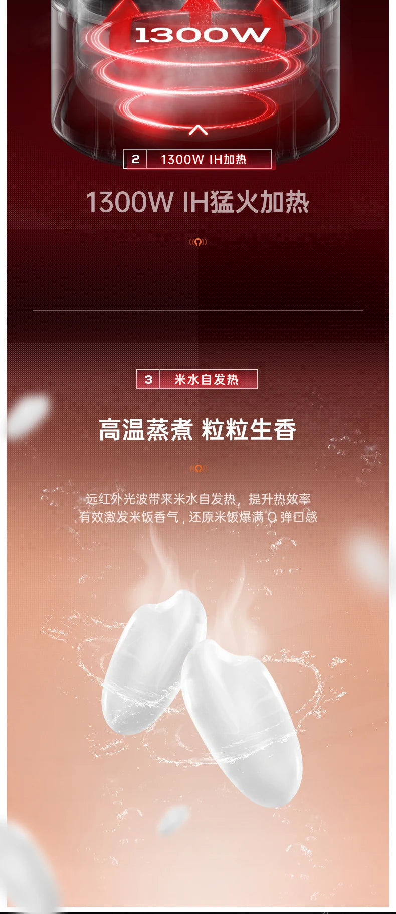 Far-infrared Kettle Rice Cooker Household 4 Liters Large-capacity Smart Rice Cooker Rice Cooker 220V Electric