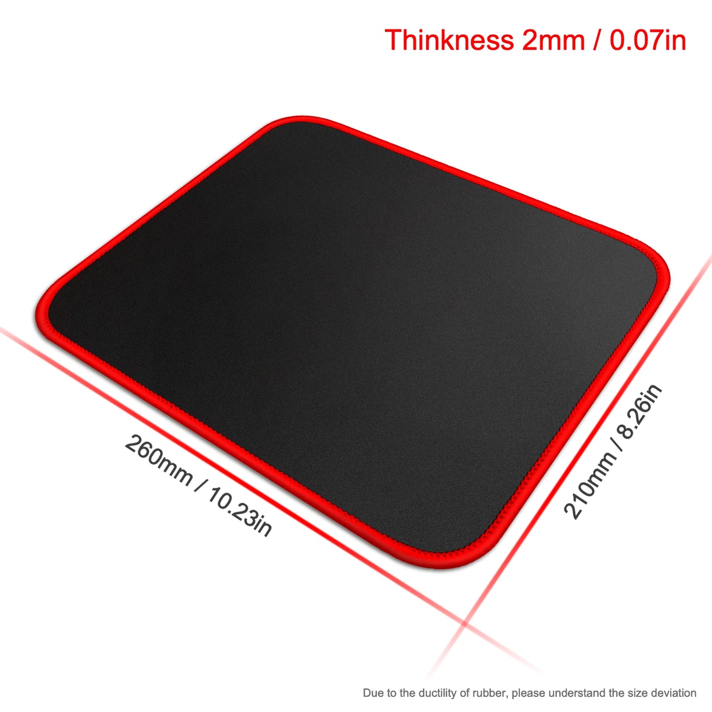 Mouse Pad with Stitched Edge Gaming Mousepad Small Non-Slip Rubber Base Washable Portable for Office Home Computer Laptop