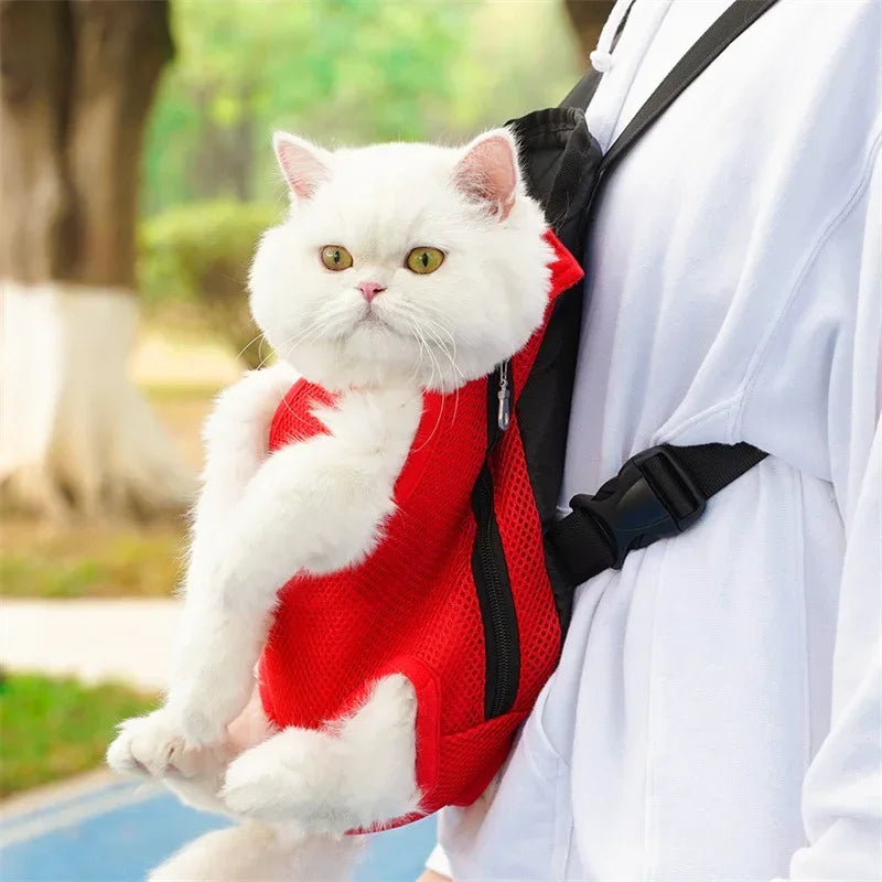 Pet Backpack Adjustable Cat Carrier Bag Pet Double Shoulder Backpack Portable Bag Outdoor Travel Camping Hiking Cat Bag Dog Bag