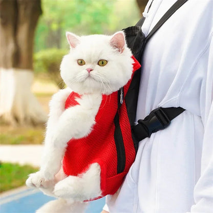 Pet Backpack Adjustable Cat Carrier Bag Pet Double Shoulder Backpack Portable Bag Outdoor Travel Camping Hiking Cat Bag Dog Bag