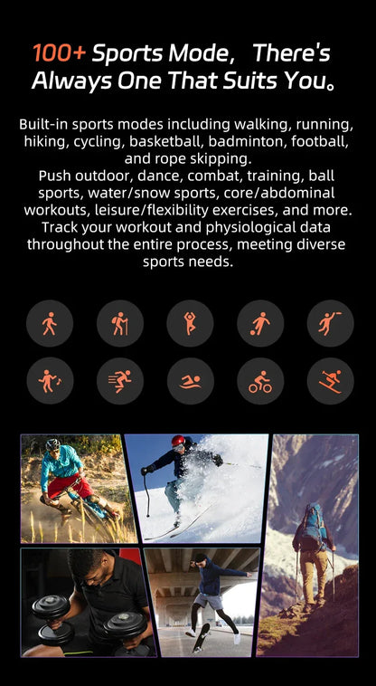 BWSMRIG New Men Smart Watch IP68 Waterproof Bluetooth call  Heart Rate Sleep Monitoring Sport Fitness Smartwatch for Android IOS