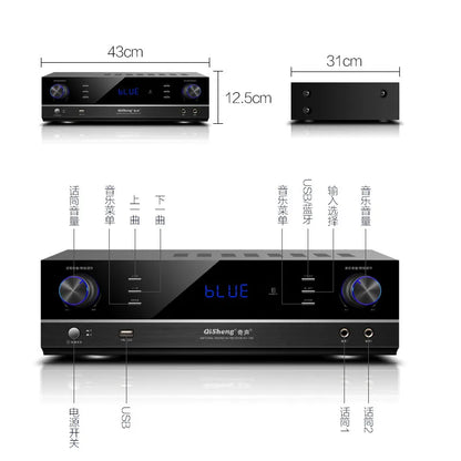 900W Home High-power 5.1 Home Theater Speaker Set High-fidelity HiFi Fever Floor Audio Combination Amplifier Speaker