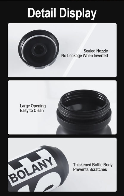 BOLANY 610ML Cycling Bike Water Bottle Bicycle Portable Kettle with Cover Matte Plastic Sports Bottle Outdoor Supplies
