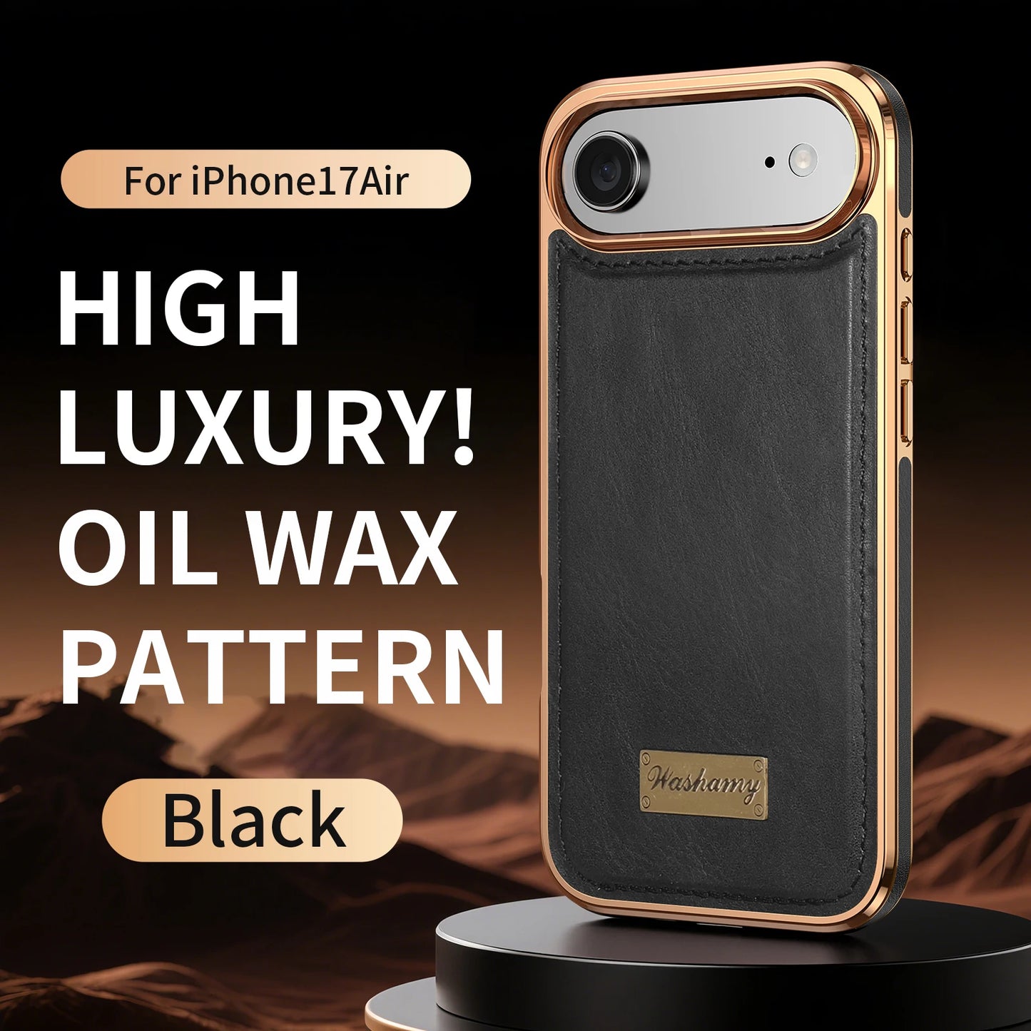 Business Retro Leather Back Case For iPhone 17 Pro Max / 17 Air For Magsafe Magnetic Magnets Shell