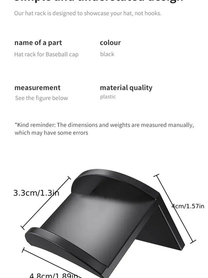 5 10pcs New Baseball Hat Hook Hat Sticking Hook Traceless Hook Black Minimalist Design Hat Rack Simple Earphone Necklace Storage