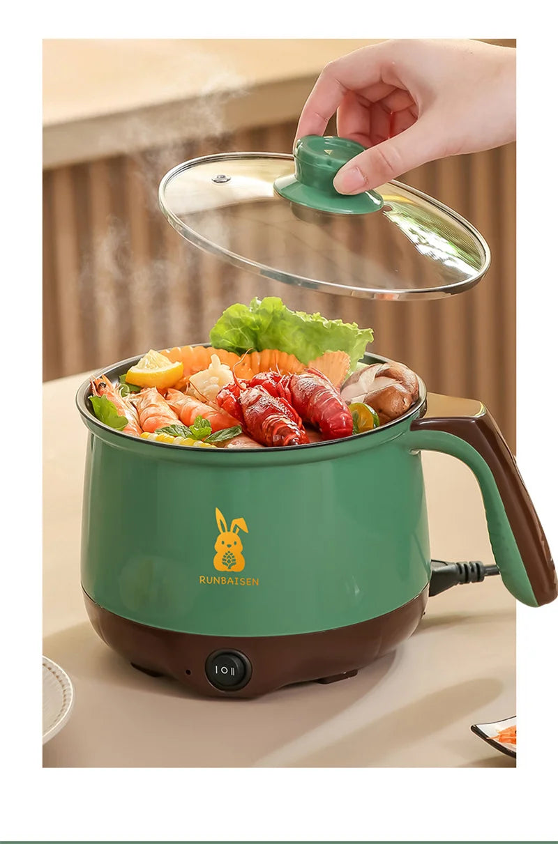 Multi Cookers Electric Rice Cooker Non-stick Pan Heating Pan Electric Cooking Pot Machine Double Layer Steamed Eggs Pan Soup Pot