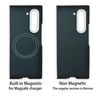 For Magsafe Magnetic Case For Samsung Galaxy Z Fold 6 Fold 7 5G Aramid Carbon Fiber Ultra-Thin Cover for Galaxy Z Fold 5 4 Case