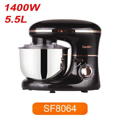 Stand Mixer Professional Kitchen Aid Food Blender Cream Whisk Cake Dough Mixers With Bowl Metal Gear Chef Machine Charm Sonifer