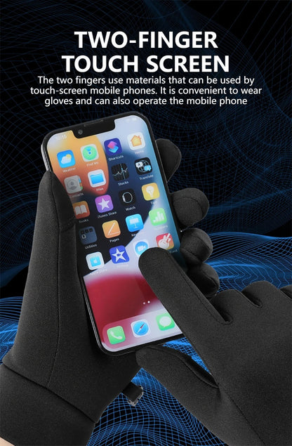 GTUBIKE Autumn Winter Outdoor Cycling Gloves Gym Fitness Sports Running Warm Touch Screen Nonslip Gloves Motorcycle Gloves