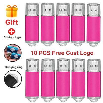 10PCS/lot Pen Drive 8GB 4GB 2GB 1GB USB Flash Drive 16GB Flash Disk 128MB 256MB 512MB Memory Flash Disk 2.0 Free Custom Logo