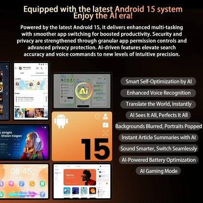 Headwolf FPad7 PRO Android 15 Tablet 8 inch 2.5K HD Max 16GB+512GB, 6500mAh PD18W, 8MP+16MP Camera, SIM 4G LTE WiFi 6
