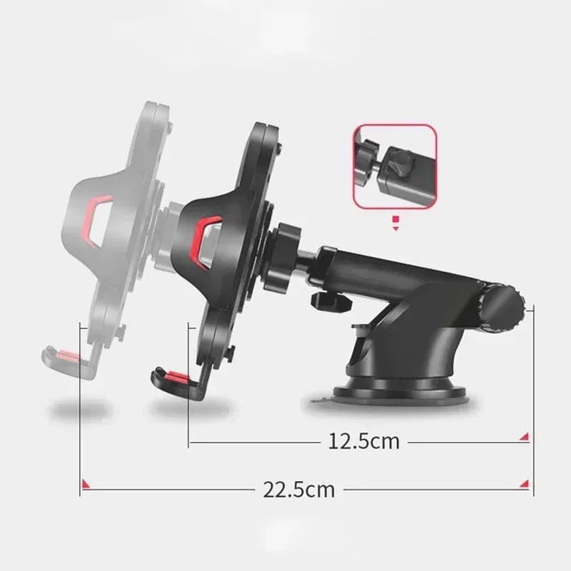 Universal Sucker Car Phone Holder 360° Rotation Windshield & Dashboard Mount Mobile Cell Support Bracket for Smartphones