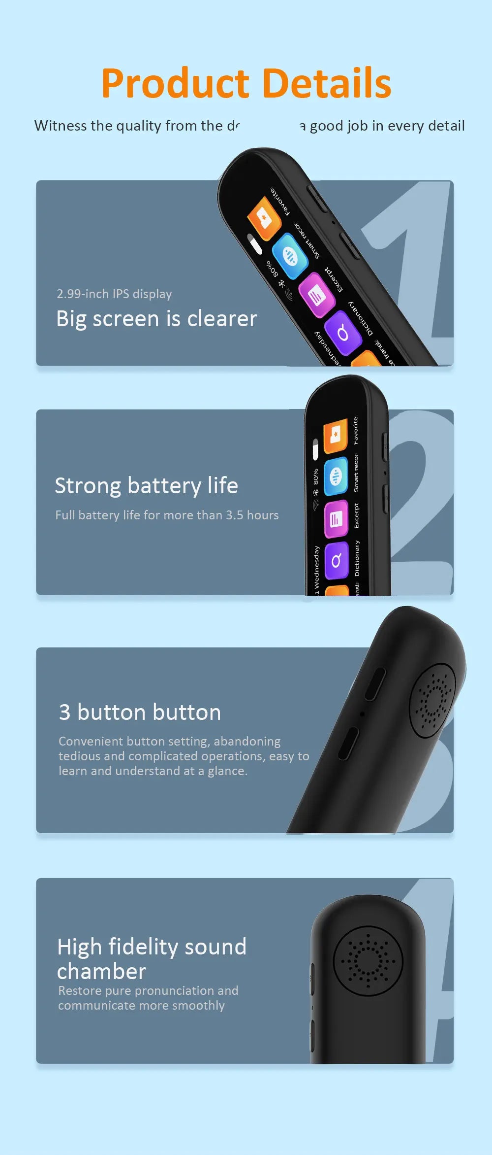 MSAI S6-AI Free AI Scan Translator Pen 12 Languages Scan to Text 134 Online Voice Translation Vocabulary Library for Student