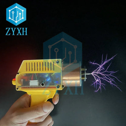 Portable Hand Held Tesla Coil Arc Generator Auto Keep Release Arc Artificial Lightning High Frequency Scientific DIY Tesla Coil