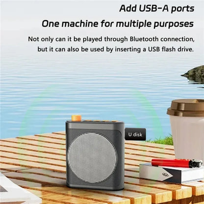 M29 Bluetooth Portable Voice Amplifier Mini Wireless Megaphone Speaker With Lavalier Microphone for Teachers Tour Guides Coaches