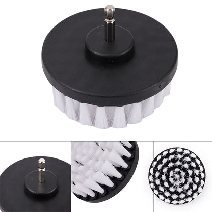 1PC 4-Inch Soft Drill Brush Attachment for Electric Scrubber - Carpet Leather Upholstery Car Tire Cleaner Accessory