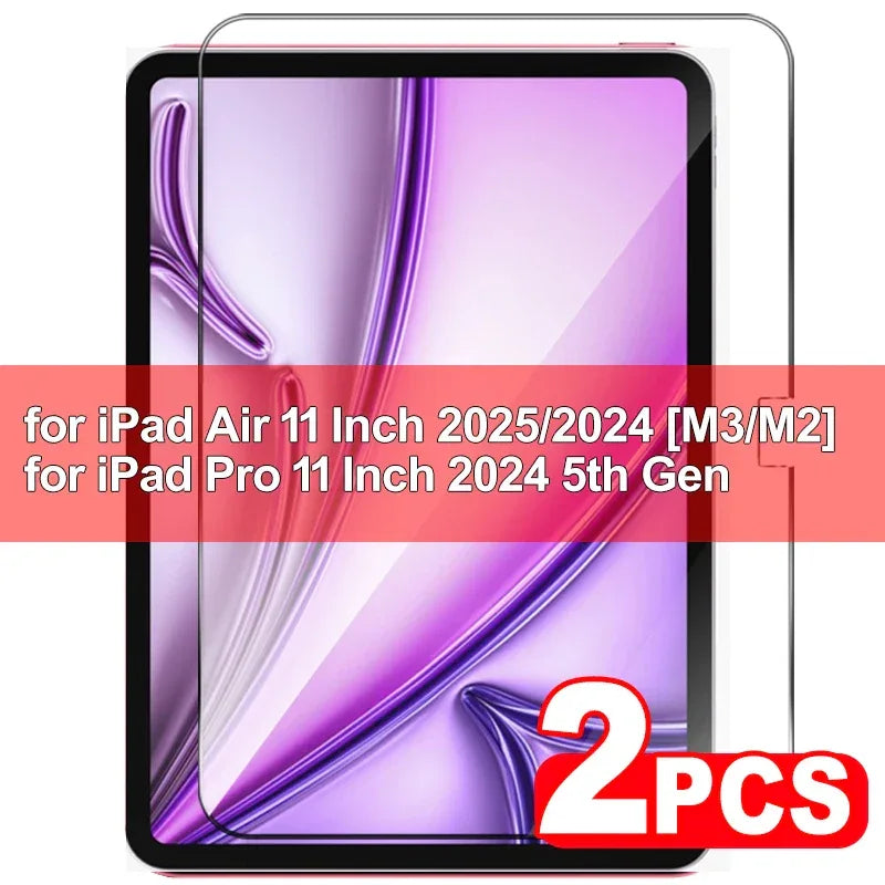 For IPad A16 11th 2025 Tempered Glass Shatterproof Screen Protectors for IPad 11th 10th Air 11 11inch 13 13inch Protective Film
