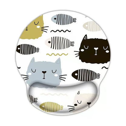 Gift Leopard Mouse Pad Ergonomic Gel Wrist Support Grey Non-Slip Base Wrist Rest Pad Typing and Pain Relief