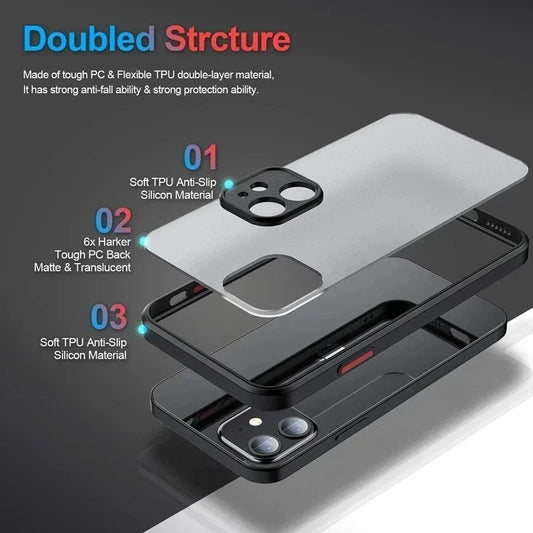 Matte Phone Case For iPhone 14 13 12 15 Pro Max Mini Luxury Soft Silicone Shockproof Case For iPhone 11 XS MAX X XR 7 8 Plus SE