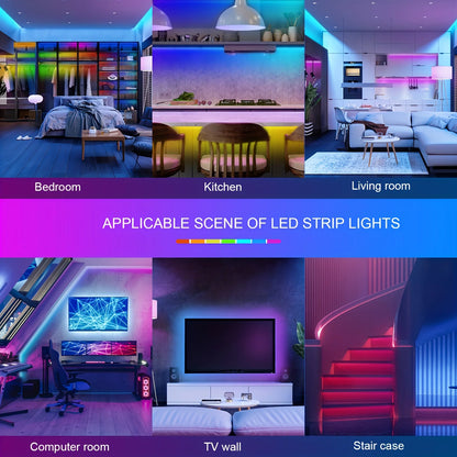 LED USB Strip Light Color Changing 5050 RGB LED Flexible Lights with 24 Keys for Children Gaming Room Home Party TV Backlight