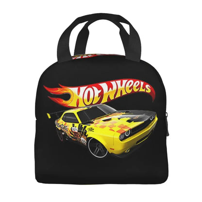 Custom Hot Wheels For Fans Thermal Insulated Lunch Bag Cartoon Sport Car Portable Lunch Container Travel Multifunction Food Box