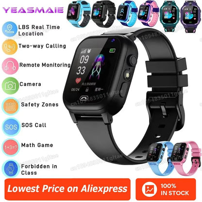 Kids Smart Watch 4G Sim Card 2G Internet SOS LBS Location Call Child SmartWatch Camera Waterproof Watch Phone For Boys Girls