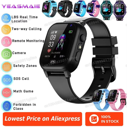 Kids Smart Watch 4G Sim Card 2G Internet SOS LBS Location Call Child SmartWatch Camera Waterproof Watch Phone For Boys Girls