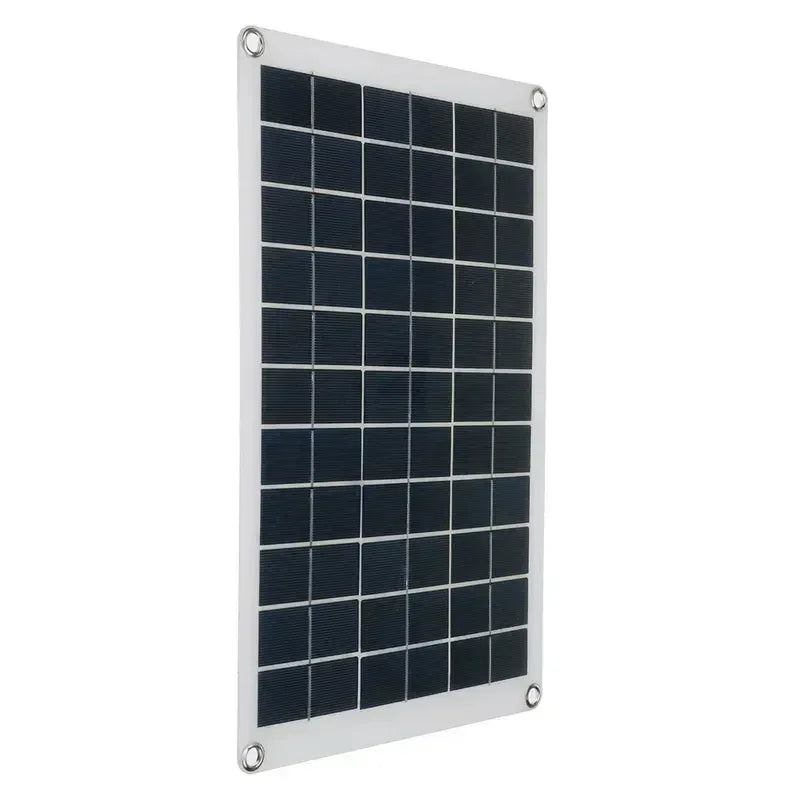 18V Solar Panel 100W + Dual USB Waterproof Outdoor Hiking Camping Portable Battery Mobile Phone Charging Bank Chargings Panels