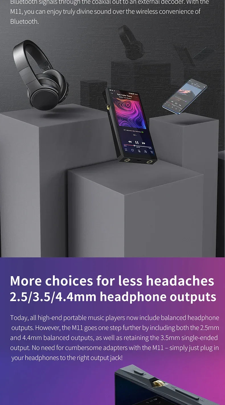 Zycbeautiful for fiiO M11 HIFI Music MP3 Player with Balanced Output/Support WIFI/Air Play/Spotify