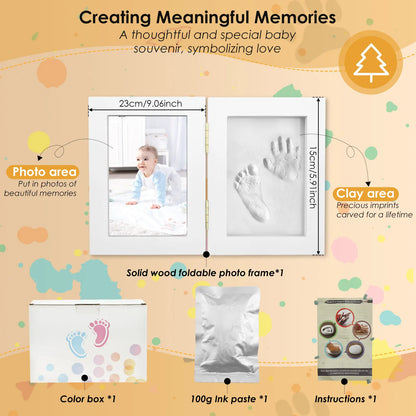 Baby Hands and Footprints Clay Photo Frame Create Lasting Memories with This Baby Hand and Footprints Kit Gifts for Boys Girls