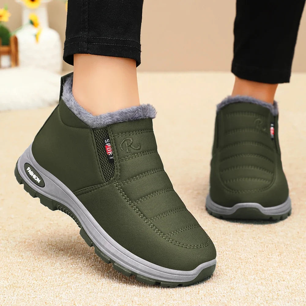 Winter New Women's Warm Cotton Boots Fleece-lined Thickened Waterproof Non-slip Women's Cotton Shoes Snow Boots