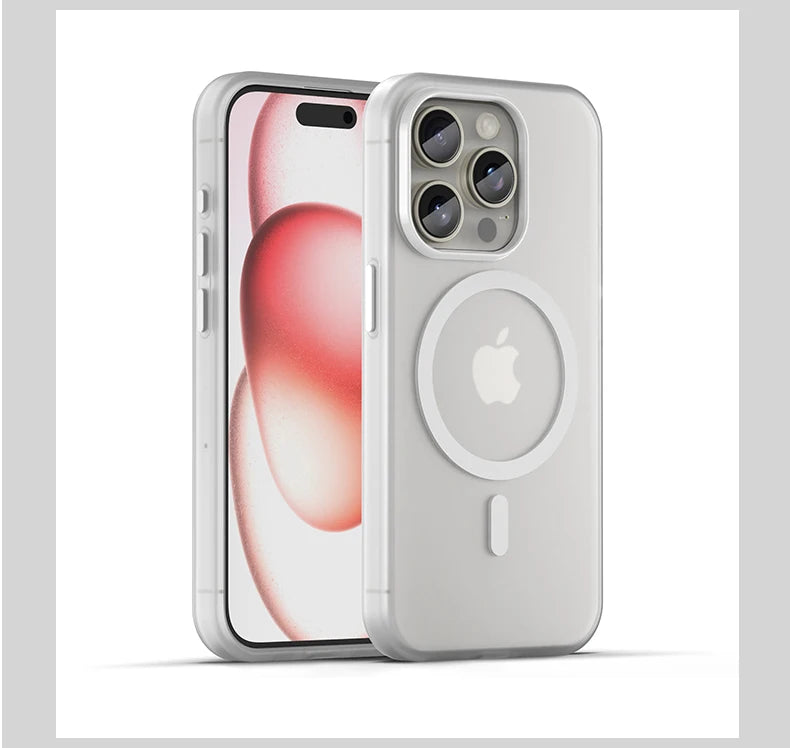 Magnetic Wireless Charge For Magsafe Case for iphone 17 Air 16E 16 15 14 13 12 11 iphone17 Pro Max Plus Matte TPU Bumper Cover