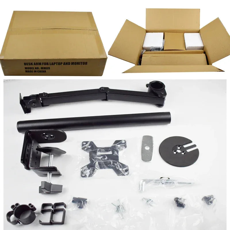 M051 clamp grommet base Full Motion 360 rotate single computer 10"-27" Monitor Holder long arm Monitor Mount Arm 9.9kgs PC stand