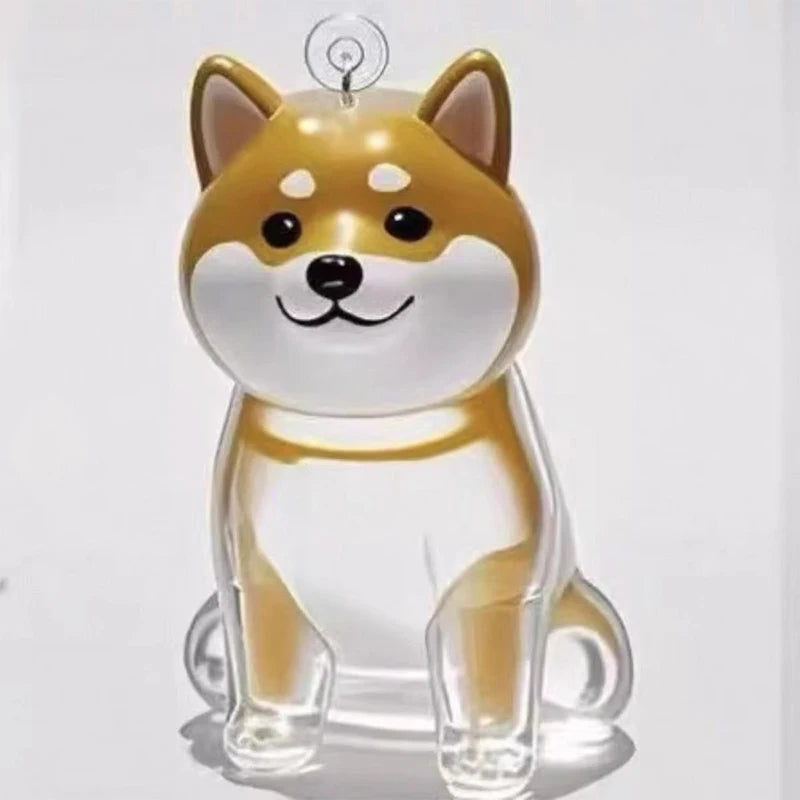 Cute Clear Puppy Hair Memorial DIY Pendant Keychain Decor Keepsake Capsule Pet's Dog Fur Container Pet Lovers Home Display Gifts