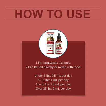 Pet Herbal Care Drops Effectively Nourish Joints Maintain Cartilage Health Enhance Resilience Gentle Ingredients Pet Joint Drops