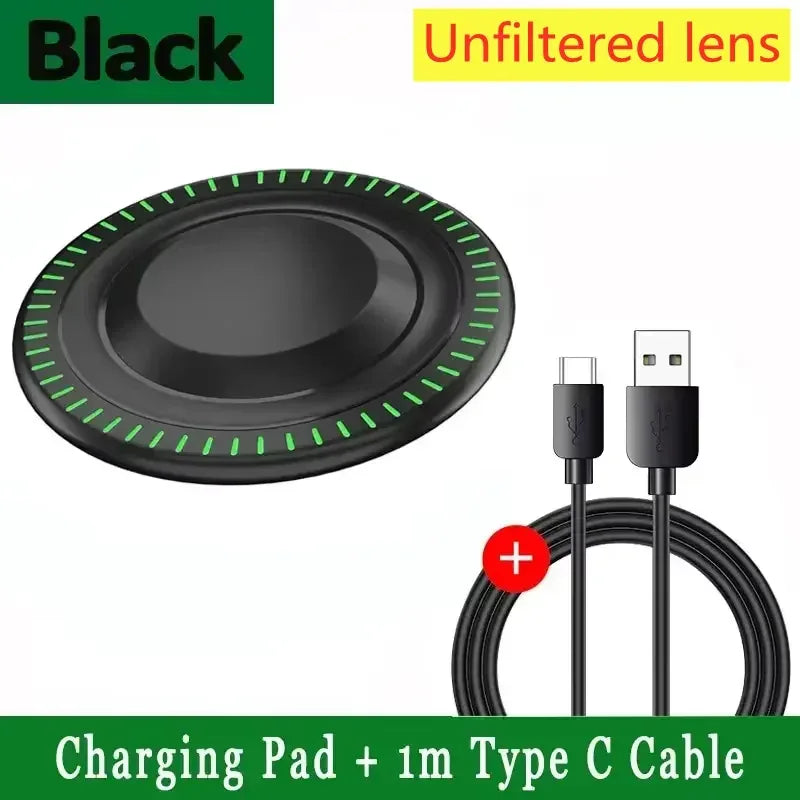 LED Night Light Wireless Charger Stand Pad For iPhone 16 15 14 13 12 Pro Max Samsung S25 S24 Xiaomi Quick Fast Charging Station