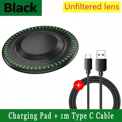 LED Night Light Wireless Charger Stand Pad For iPhone 16 15 14 13 12 Pro Max Samsung S25 S24 Xiaomi Quick Fast Charging Station