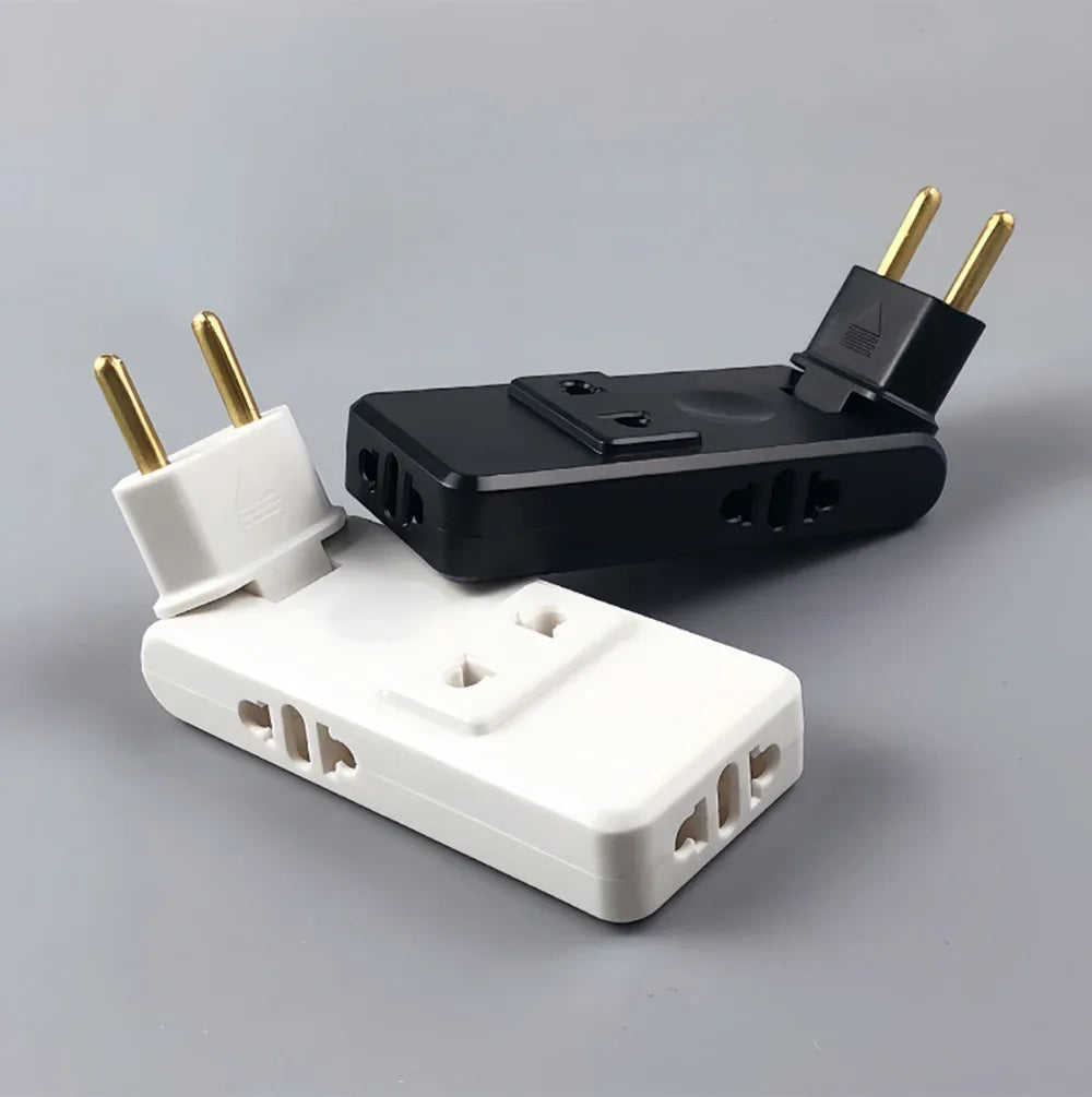 Protable Travel Power Converter Wall Outlet Plug Adaptors 4 in 1 EU 4.8MM Extension Chargers Adapter 180° Rotation Plug Adapter