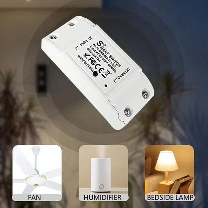Tuya WIFI Switch 433MHz Smart Home Automation Relay Module 1/2/3 Gang Wireless Wall Switch Home Control Works with Alexa Google